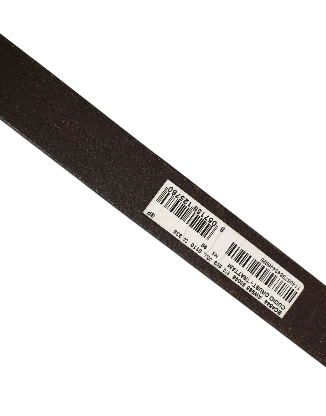 Dolce &amp; Gabbana Sample Sale | Dolce &amp; Gabbana Brown Leather Silver Tone Metal Buckle Belt - | Designer outlet
