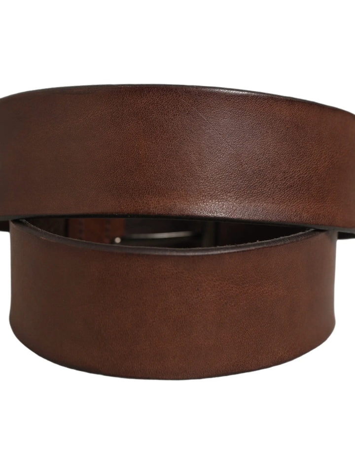 Dolce &amp; Gabbana Sample Sale | Dolce &amp; Gabbana Belt Brown Leather Double Prong Metal Buckle - | Designer outlet