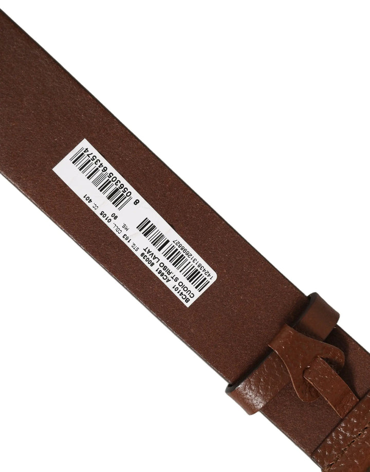 Dolce &amp; Gabbana Sample Sale | Dolce &amp; Gabbana Brown Leather Bee Accent Metal Buckle Belt - | Designer outlet