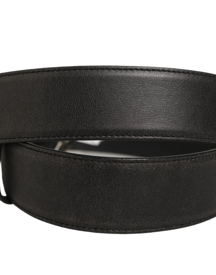 Dolce &amp; Gabbana Sample Sale | Dolce &amp; Gabbana Black Leather Anchor Logo Metal Buckle Belt - | Designer outlet