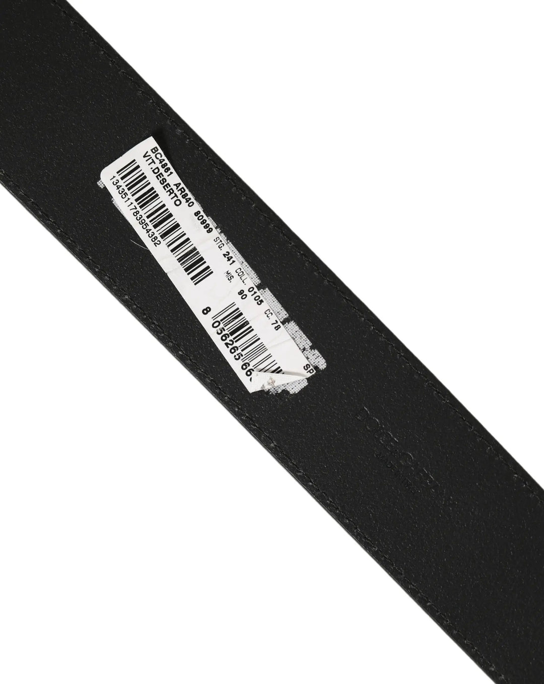 Dolce &amp; Gabbana Sample Sale | Dolce &amp; Gabbana Black Leather Anchor Logo Metal Buckle Belt - | Designer outlet