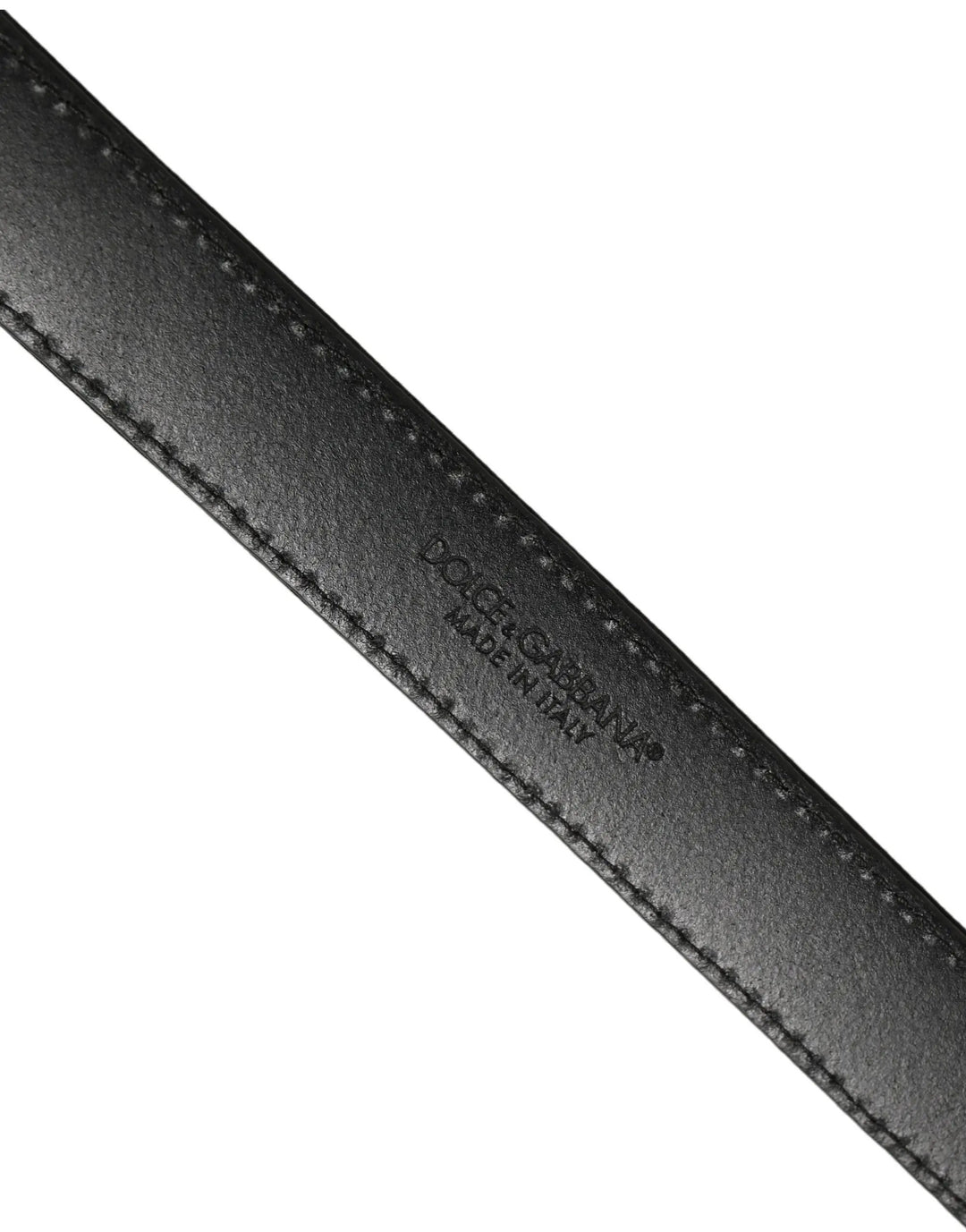 Dolce &amp; Gabbana Sample Sale | Dolce &amp; Gabbana Black Canvas Leather Gold Metal Buckle Belt - | Designer outlet