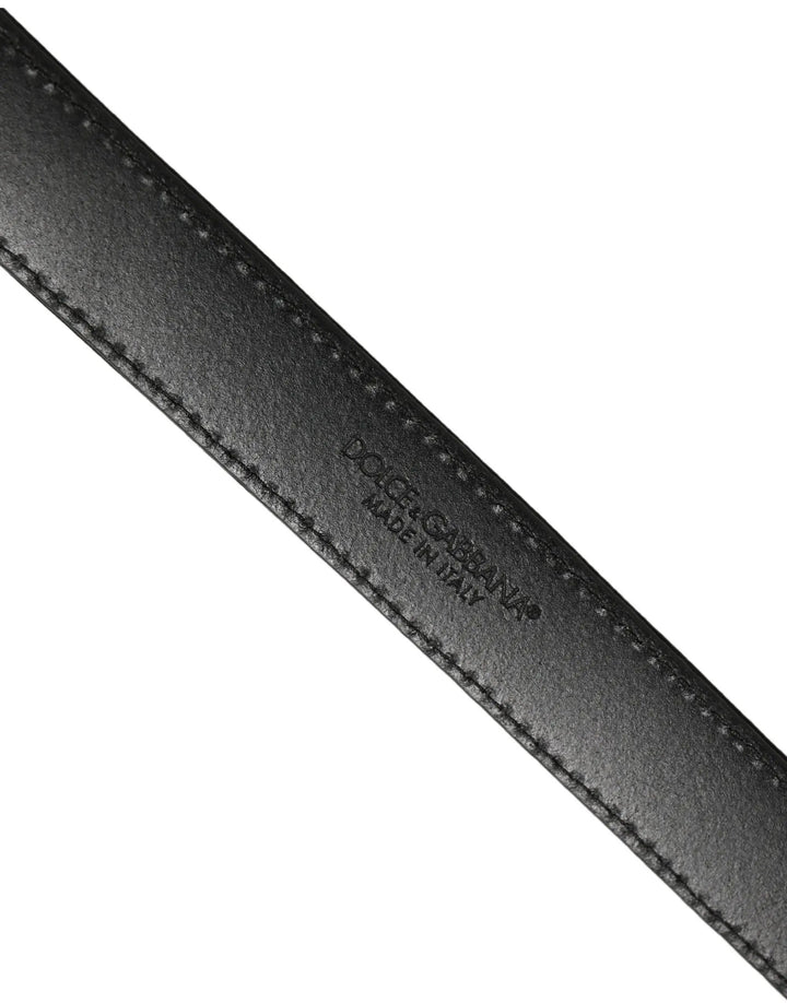 Dolce &amp; Gabbana Sample Sale | Dolce &amp; Gabbana Black Canvas Leather Gold Metal Buckle Belt - | Designer outlet