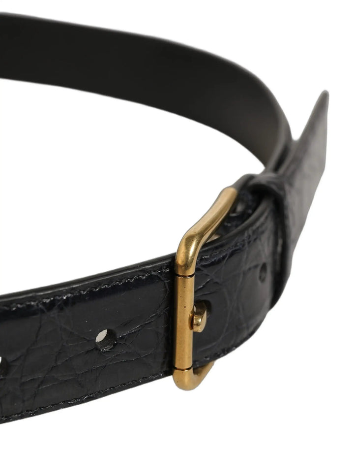 Dolce &amp; Gabbana Sample Sale | Dolce &amp; Gabbana Beige Black Woven Leather Metal Buckle Belt - | Designer outlet