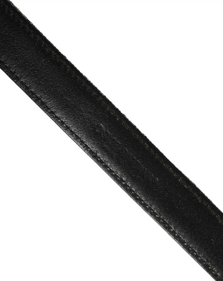 Dolce &amp; Gabbana Sample Sale | Dolce &amp; Gabbana Silver Black Floral Jacquard Metal Buckle Belt - | Designer outlet