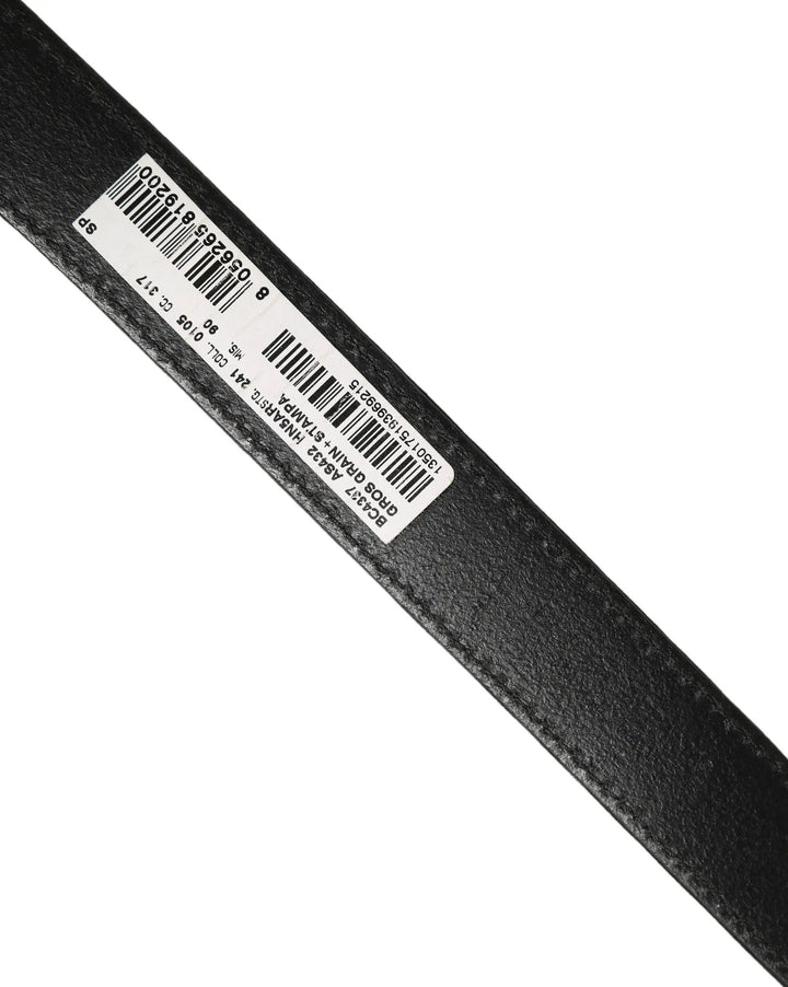 Dolce &amp; Gabbana Sample Sale | Dolce &amp; Gabbana Black Fabric Leather Barcode Silver Buckle Belt - | Designer outlet