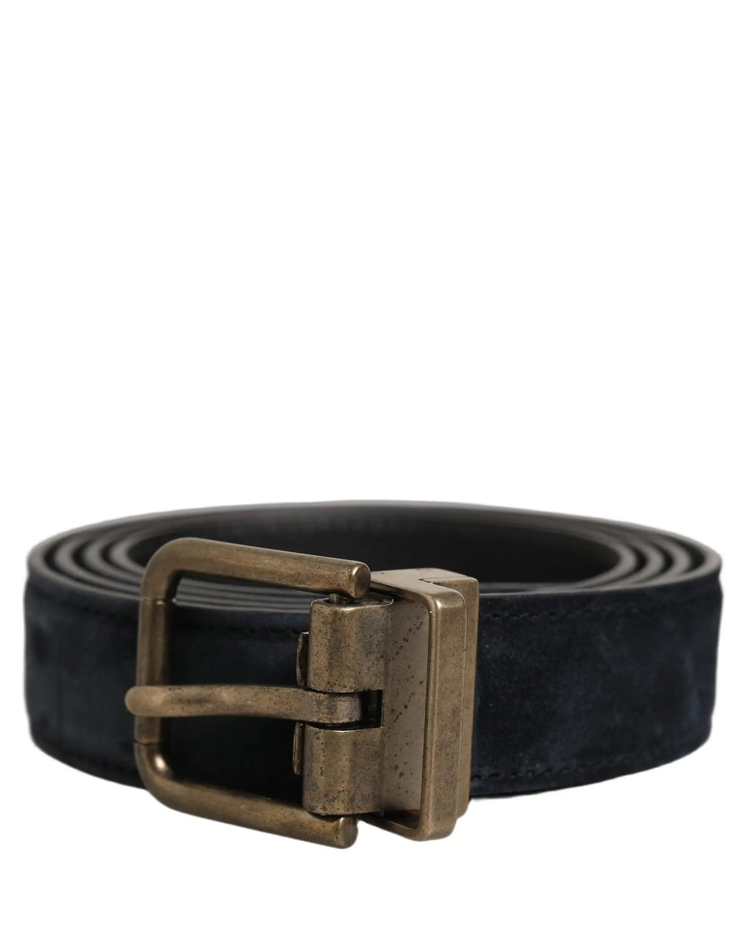 Dolce & Gabbana Sample Sale | Dolce & Gabbana Men Black Leather Gold Tone Metal Buckle Belt - | Designer outlet