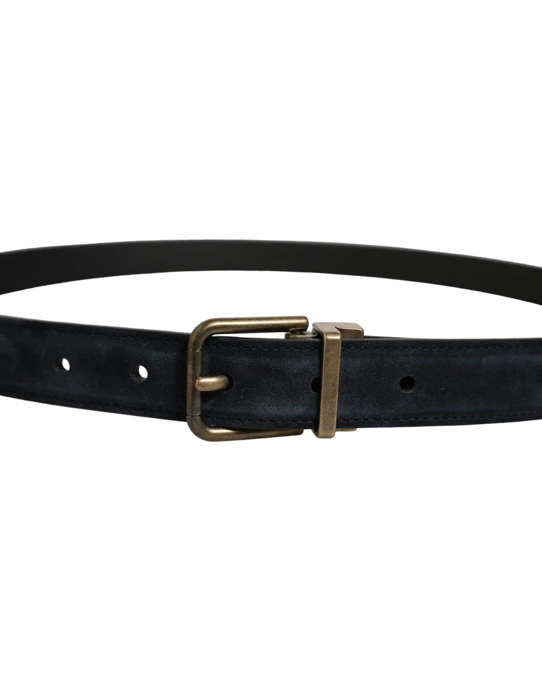 Dolce &amp; Gabbana Sample Sale | Dolce &amp; Gabbana Men Black Leather Gold Tone Metal Buckle Belt - | Designer outlet
