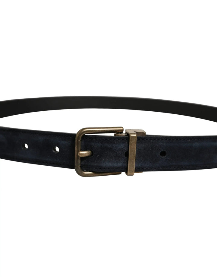 Dolce &amp; Gabbana Sample Sale | Dolce &amp; Gabbana Men Black Leather Gold Tone Metal Buckle Belt - | Designer outlet