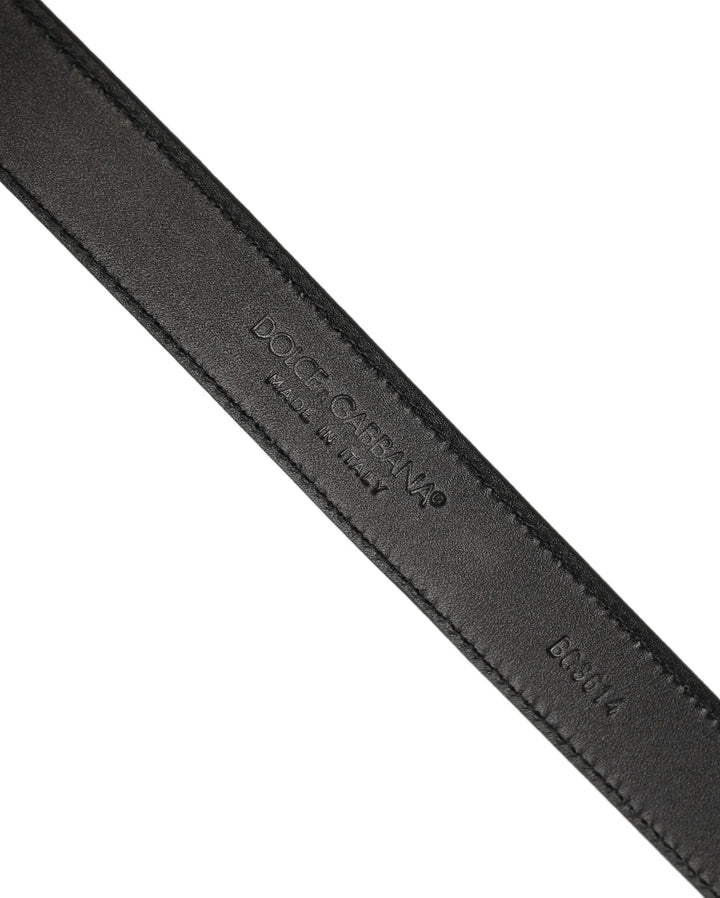 Dolce &amp; Gabbana Sample Sale | Dolce &amp; Gabbana Men Black Leather Gold Tone Metal Buckle Belt - | Designer outlet