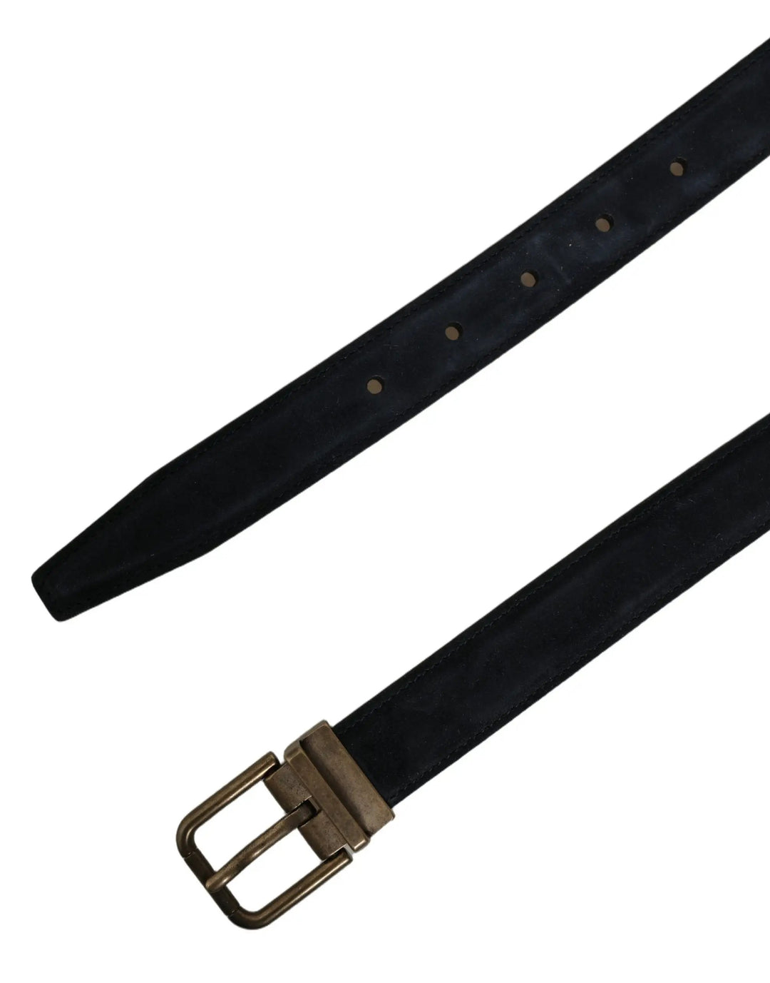 Dolce &amp; Gabbana Sample Sale | Dolce &amp; Gabbana Men Black Leather Gold Tone Metal Buckle Belt - | Designer outlet