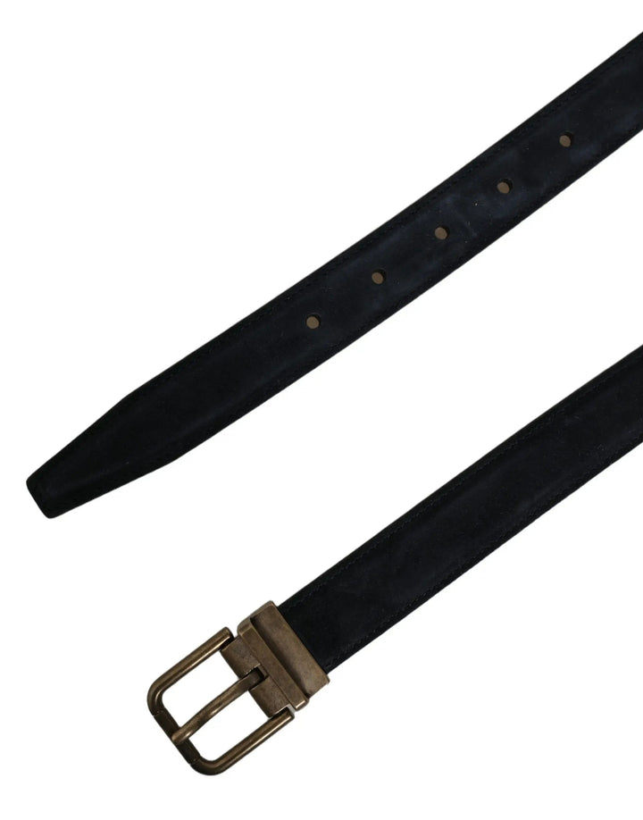 Dolce &amp; Gabbana Sample Sale | Dolce &amp; Gabbana Men Black Leather Gold Tone Metal Buckle Belt - | Designer outlet