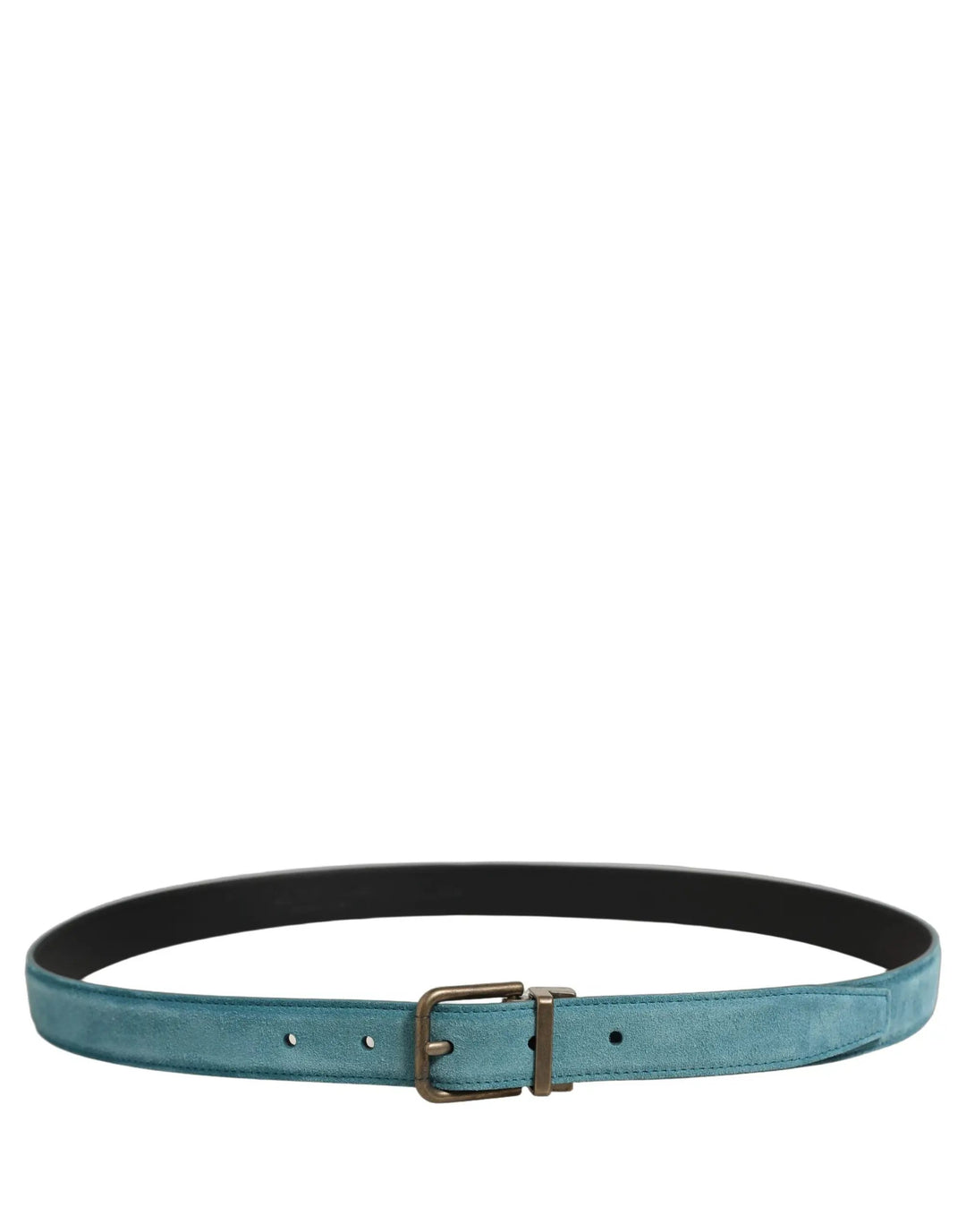 Dolce &amp; Gabbana Sample Sale | Dolce &amp; Gabbana Men Blue Suede Gold Tone Metal Buckle Belt - | Designer outlet