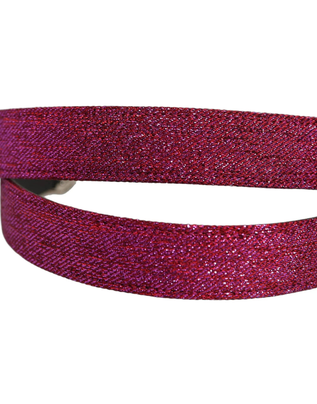 Dolce &amp; Gabbana Sample Sale | Dolce &amp; Gabbana Men Fuchsia Glitter Silver Metal Buckle Belt - | Designer outlet