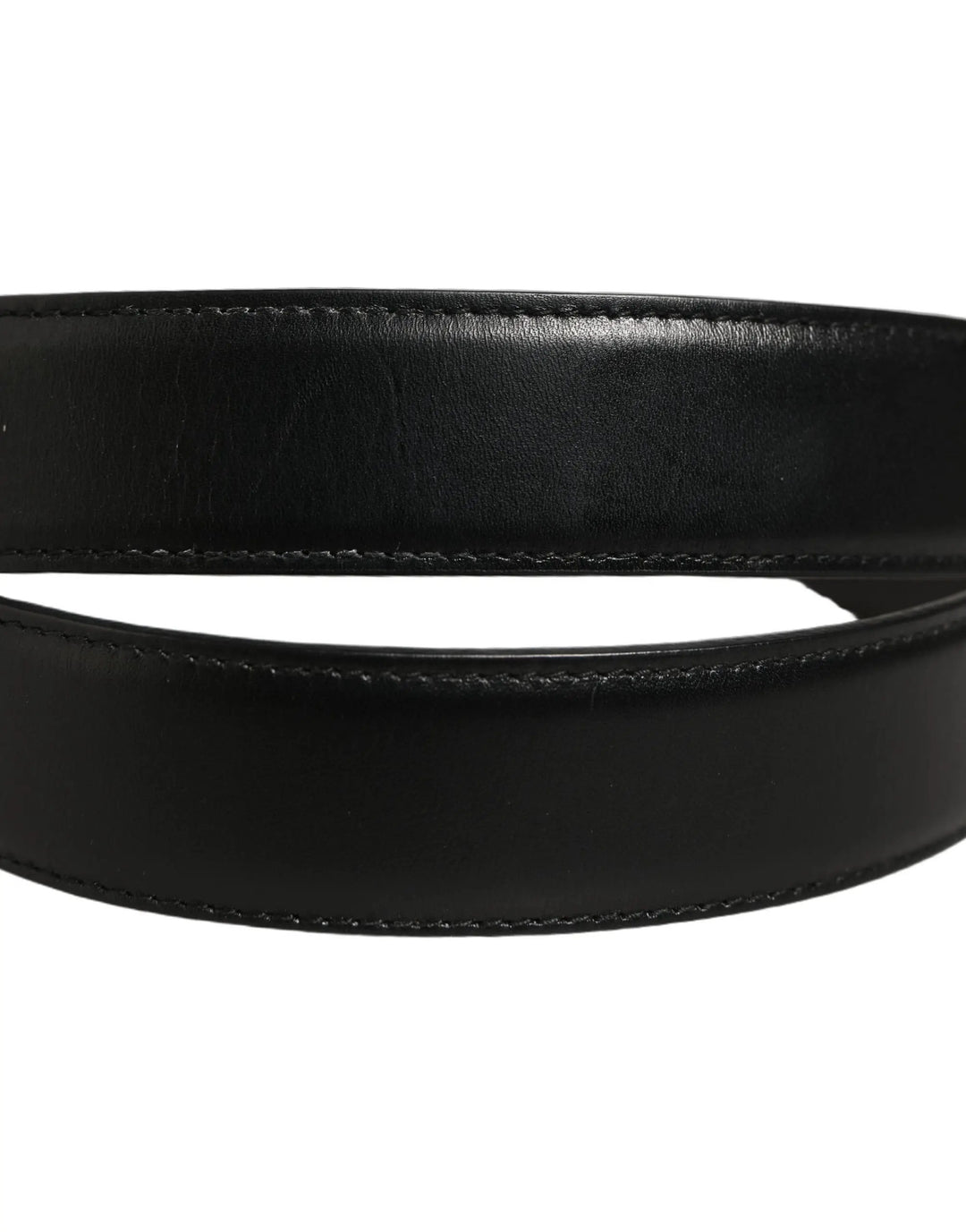 Dolce &amp; Gabbana Sample Sale | Dolce &amp; Gabbana Black Classic Leather Silver Tone Buckle Belt - | Designer outlet