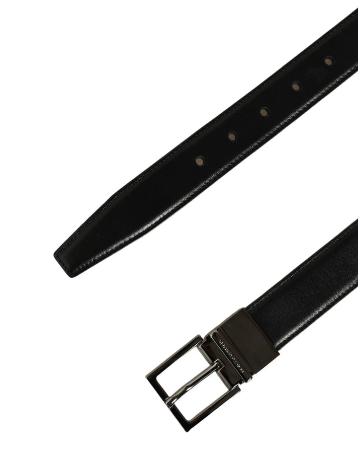 Dolce &amp; Gabbana Sample Sale | Dolce &amp; Gabbana Black Classic Leather Silver Tone Buckle Belt - | Designer outlet