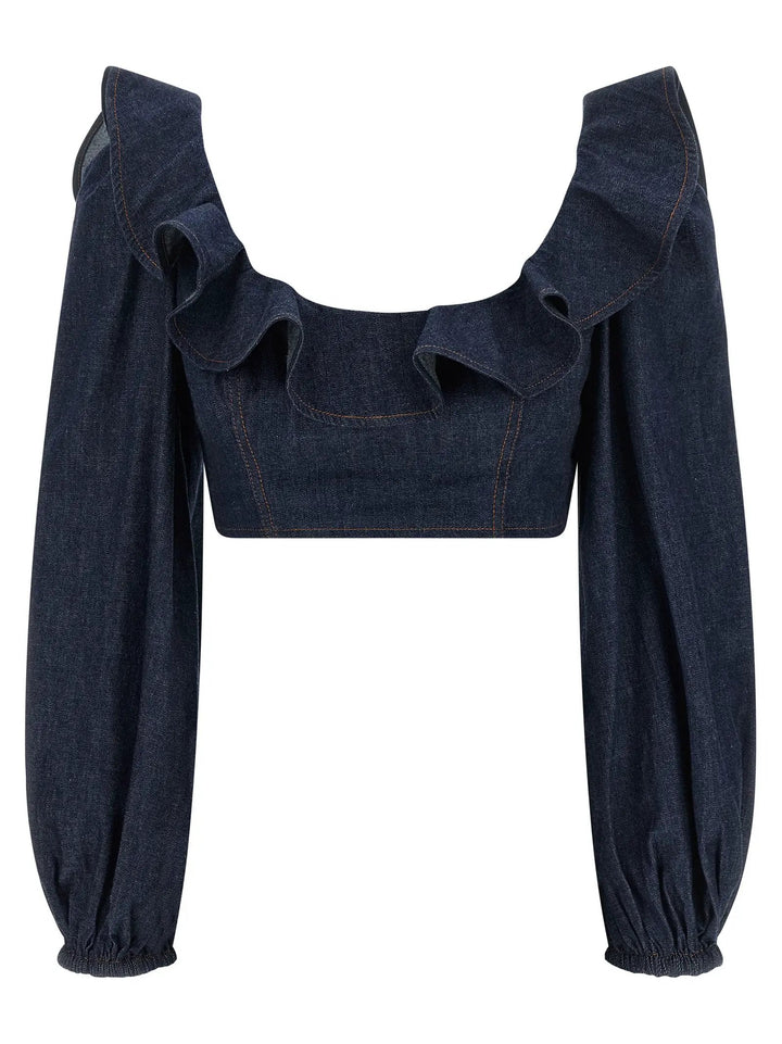 Zimmermann Sample Sale | Zimmermann Blue Denim Shirt - | Designer outlet