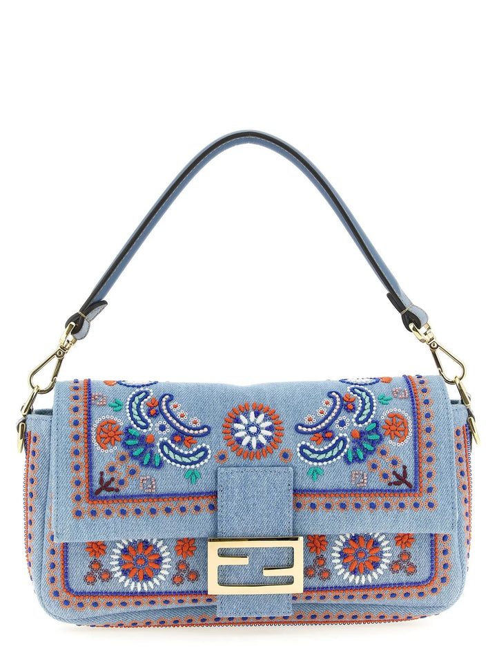 Fendi Sample Sale | Fendi Blue Cotton Shoulder Bag - | Designer outlet
