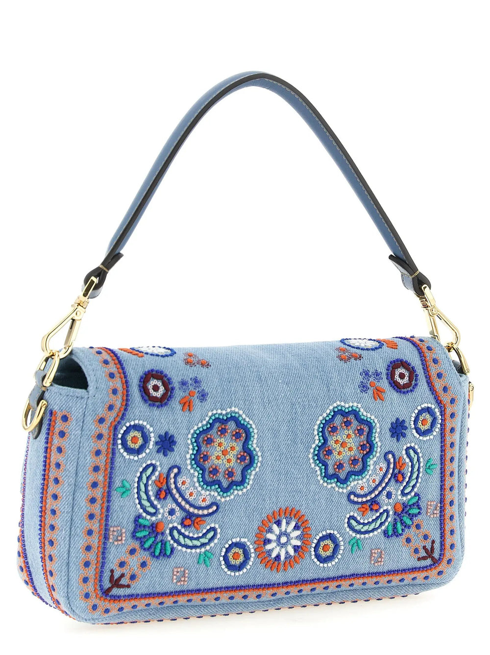 Fendi Sample Sale | Fendi Blue Cotton Shoulder Bag - | Designer outlet