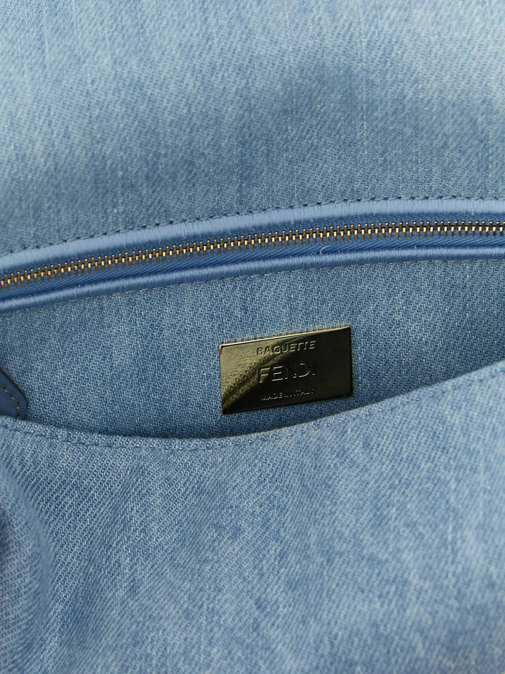 Fendi Sample Sale | Fendi Blue Cotton Shoulder Bag - | Designer outlet