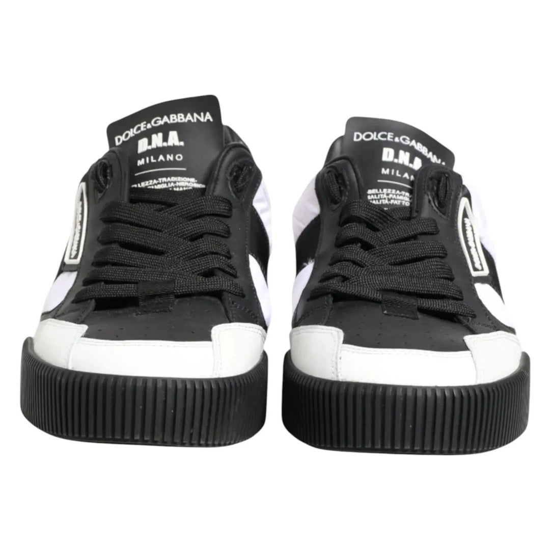Dolce &amp; Gabbana Sample Sale | Dolce &amp; Gabbana Black White MIAMI Low Top Men Sneakers Shoes - | Designer outlet