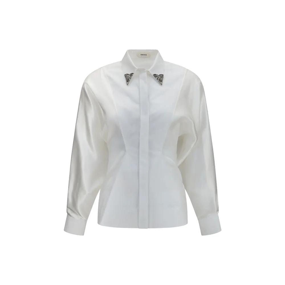 Versace Sample Sale | Versace White Cotton Dress Shirt - | Designer outlet