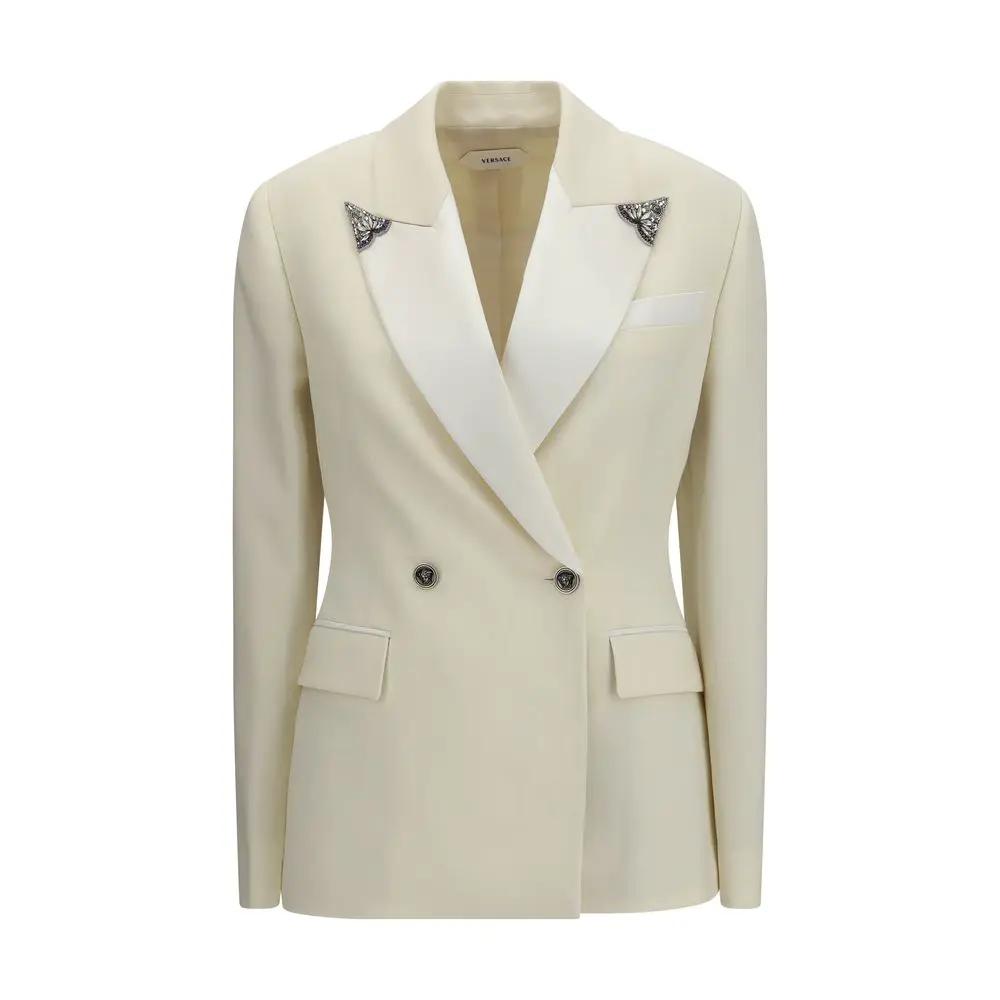 Versace Sample Sale | Versace Beige Wool Oves Aries Blazer - | Designer outlet