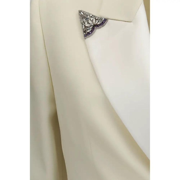 Versace Sample Sale | Versace Beige Wool Oves Aries Blazer - | Designer outlet