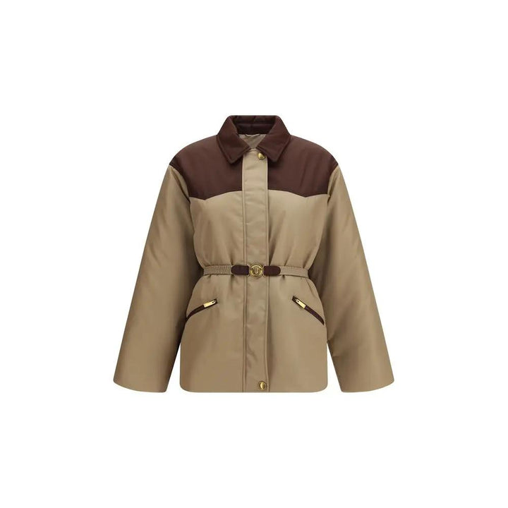 Versace Sample Sale | Versace Beige Nylon Full-Length Jacket - | Designer outlet