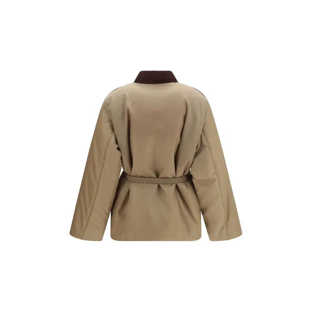 Versace Sample Sale | Versace Beige Nylon Full-Length Jacket - | Designer outlet