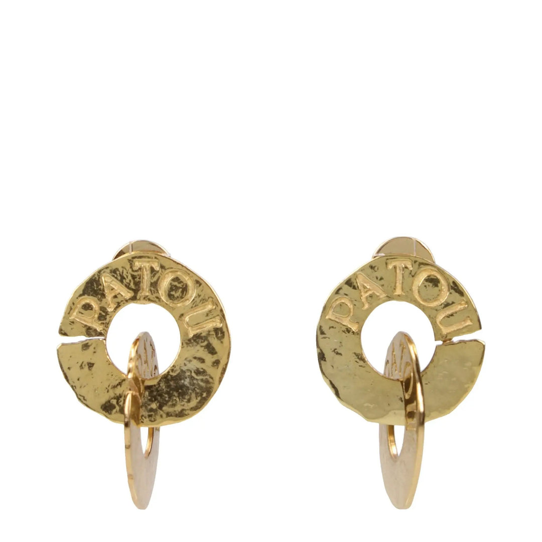Patou Sample Sale | Patou Gold Brass Earrings - | Designer outlet