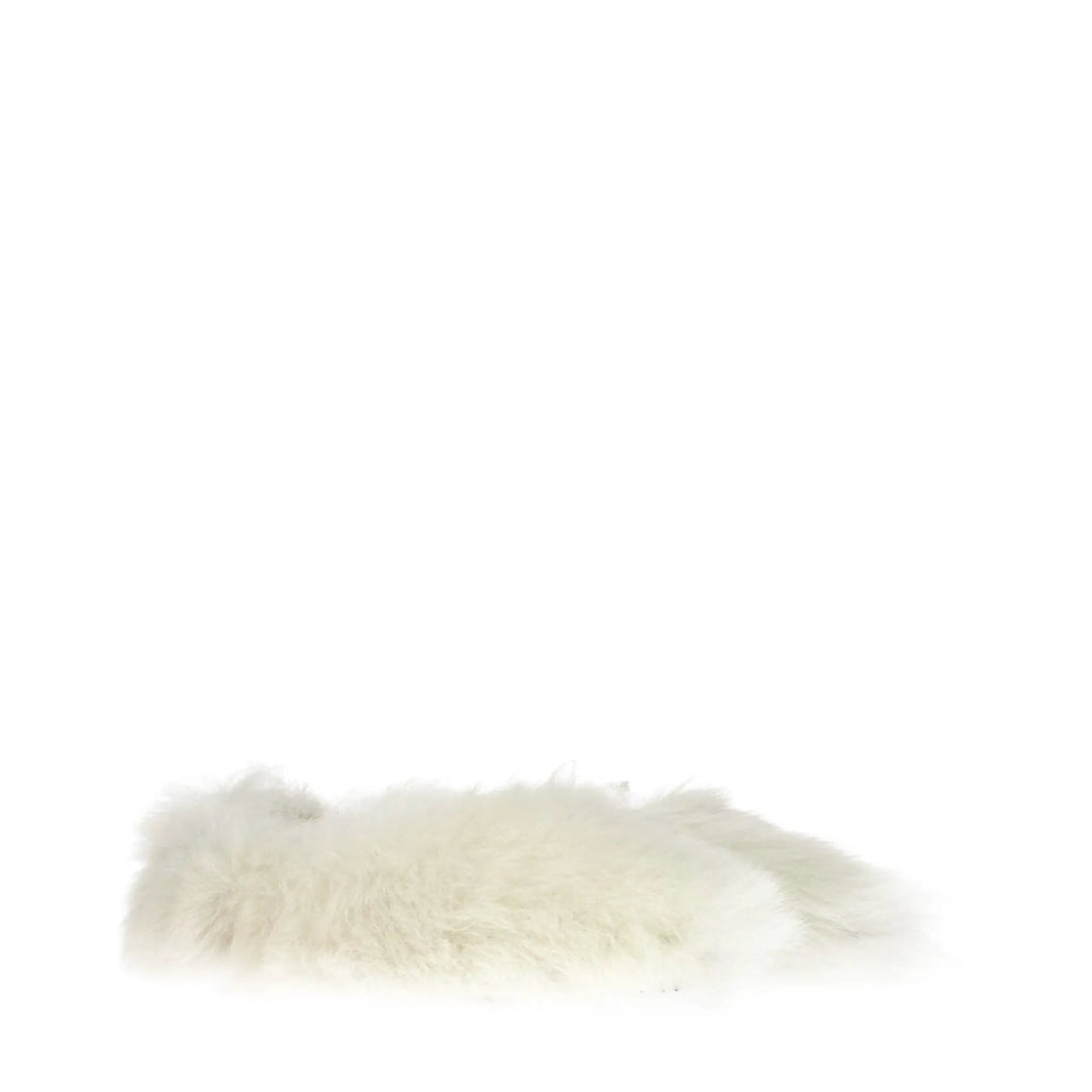 Jil Sander Sample Sale | Jil Sander White Fur Slippers - | Designer outlet