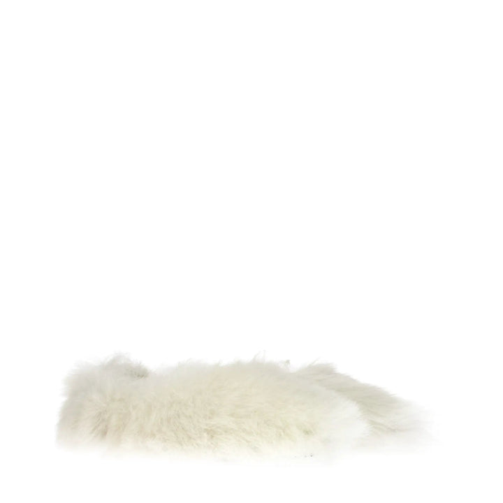 Jil Sander Sample Sale | Jil Sander White Fur Slippers - | Designer outlet