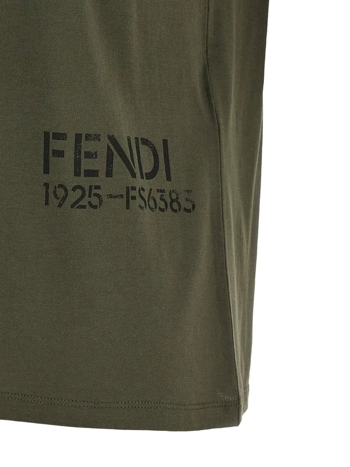 Fendi Sample Sale | Fendi Bicolor Cotton T-Shirt - | Designer outlet