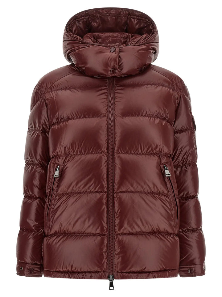 Moncler Sample Sale | Moncler Bordeaux Polyamide Full-Length Jacket - | Designer outlet