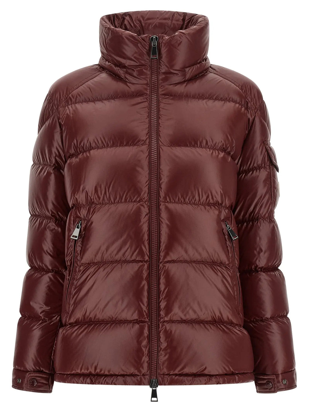 Moncler Sample Sale | Moncler Bordeaux Polyamide Full-Length Jacket - | Designer outlet
