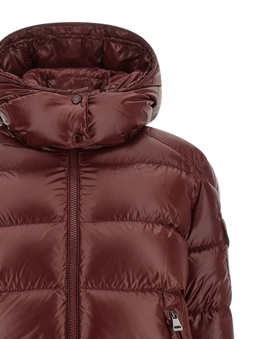 Moncler Sample Sale | Moncler Bordeaux Polyamide Full-Length Jacket - | Designer outlet