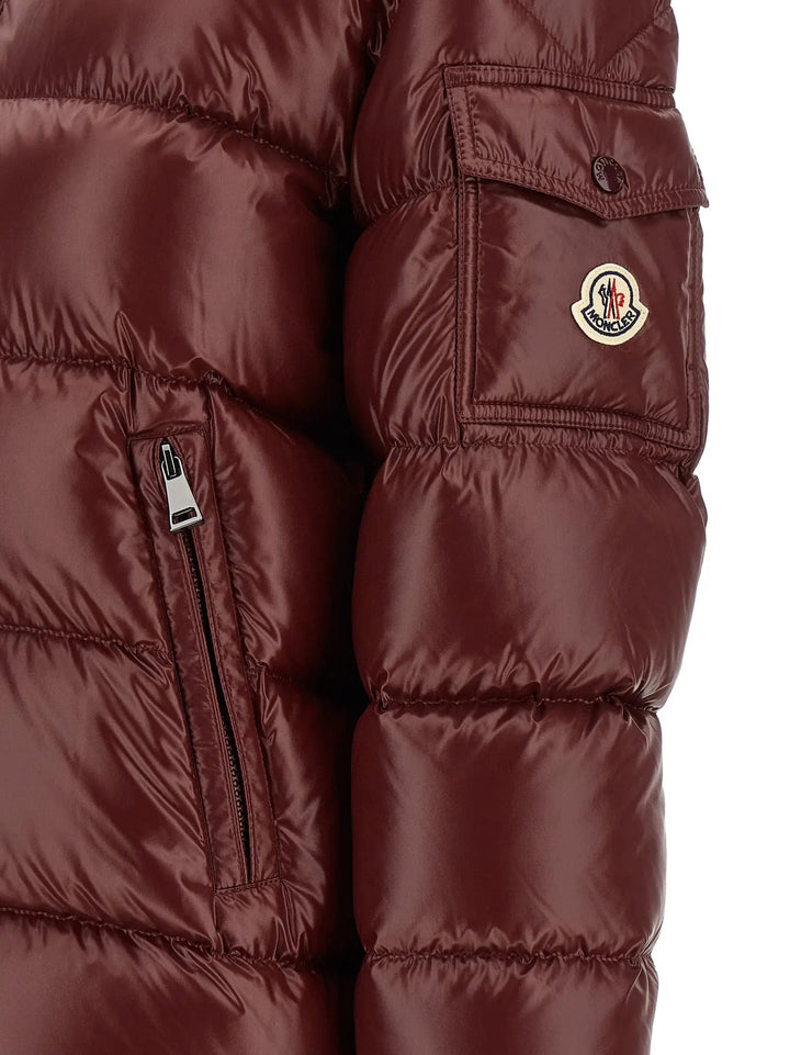 Moncler Sample Sale | Moncler Bordeaux Polyamide Full-Length Jacket - | Designer outlet