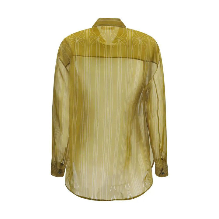 Khaite Sample Sale | Khaite Beige Silk Pattern Shirt - | Designer outlet