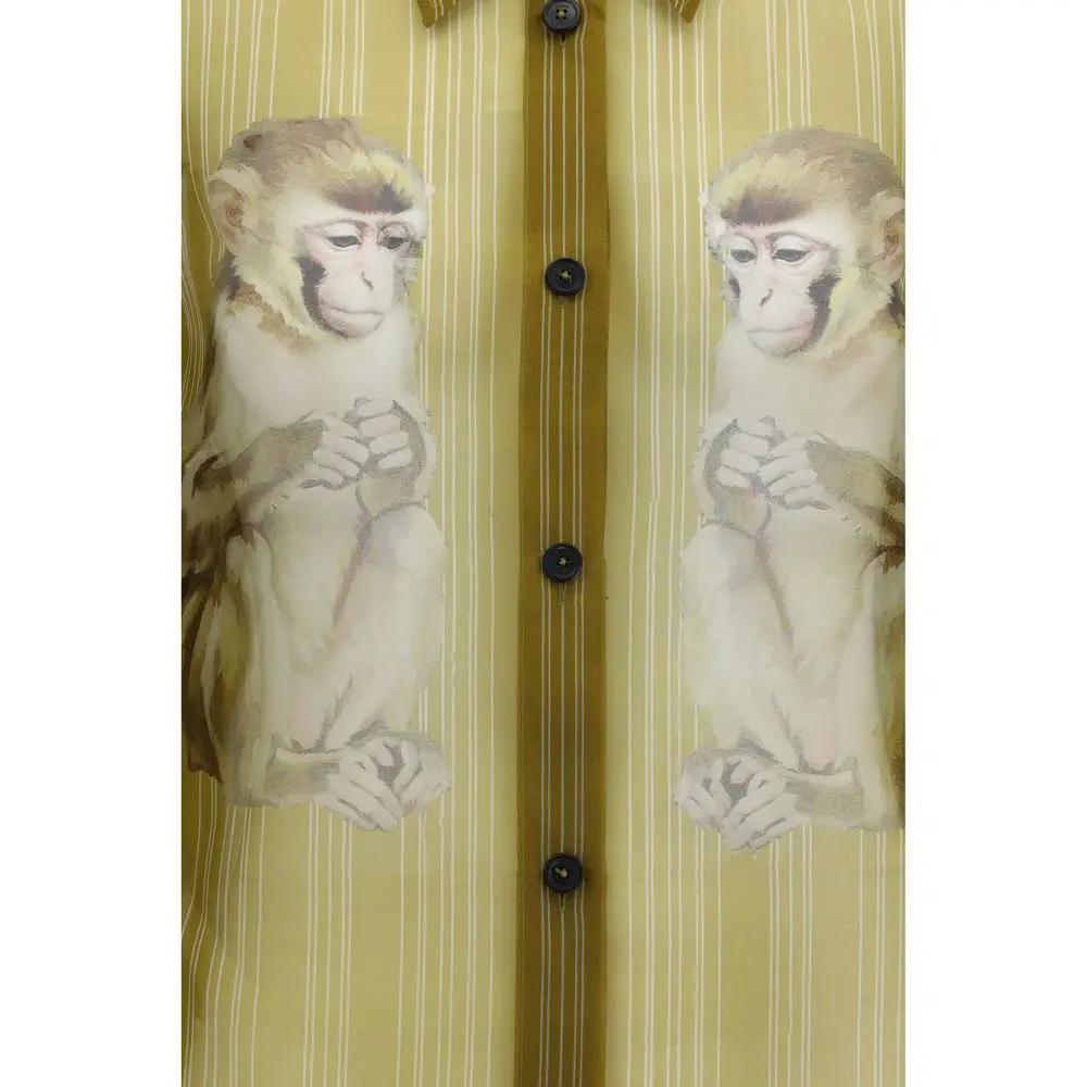 Khaite Sample Sale | Khaite Beige Silk Pattern Shirt - | Designer outlet