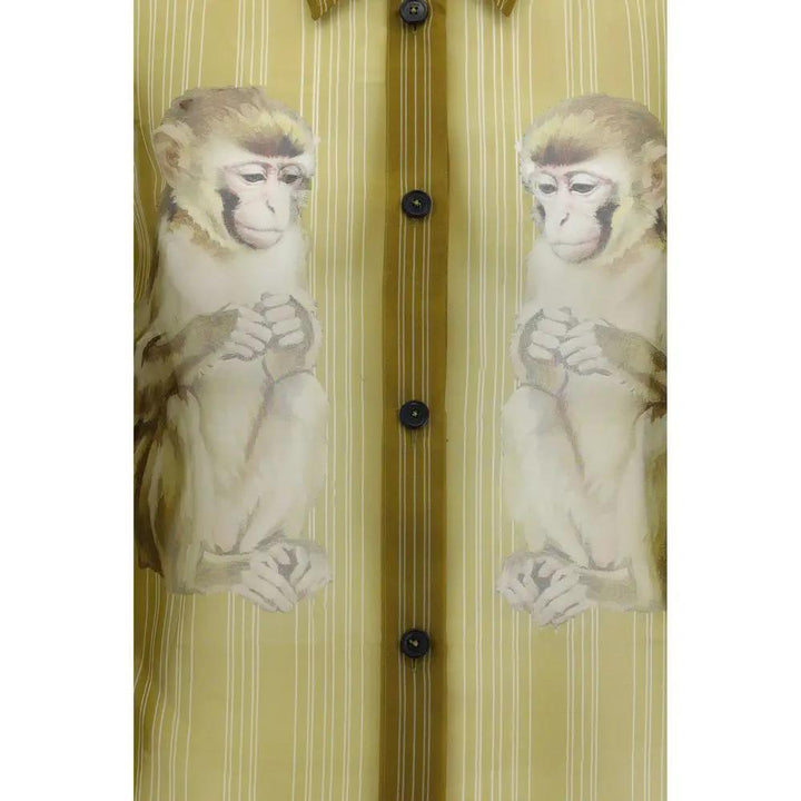 Khaite Sample Sale | Khaite Beige Silk Pattern Shirt - | Designer outlet