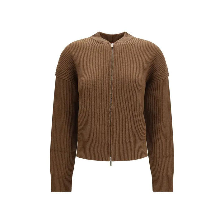 Max Mara Sample Sale | Max Mara Brown Wool Oves Aries Cardigan - | Designer outlet