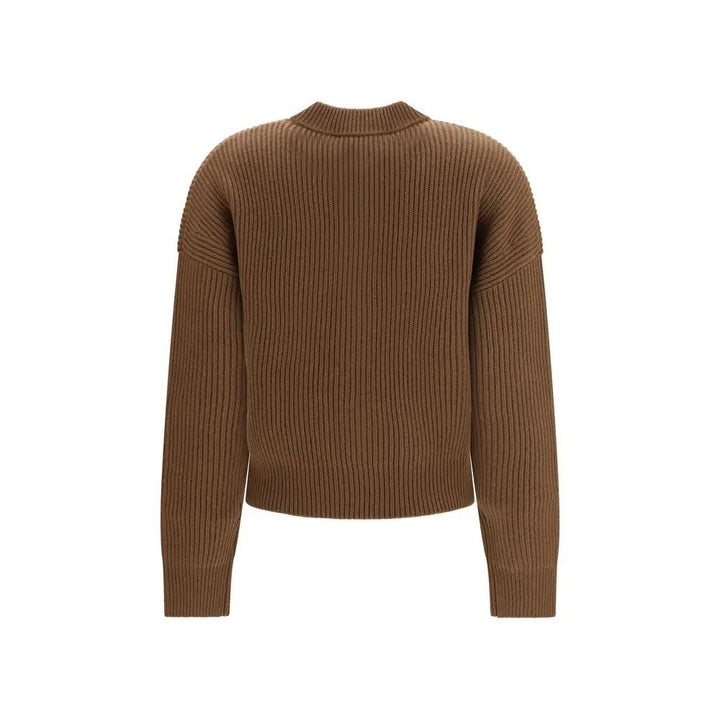 Max Mara Sample Sale | Max Mara Brown Wool Oves Aries Cardigan - | Designer outlet