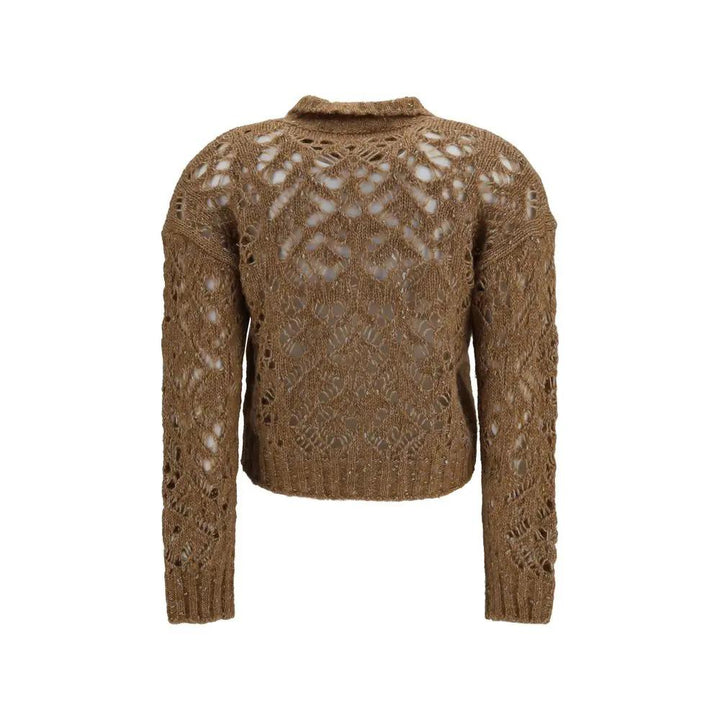 Max Mara Sample Sale | Max Mara Brown Alpaca Vicugna Pacos Cardigan - | Designer outlet