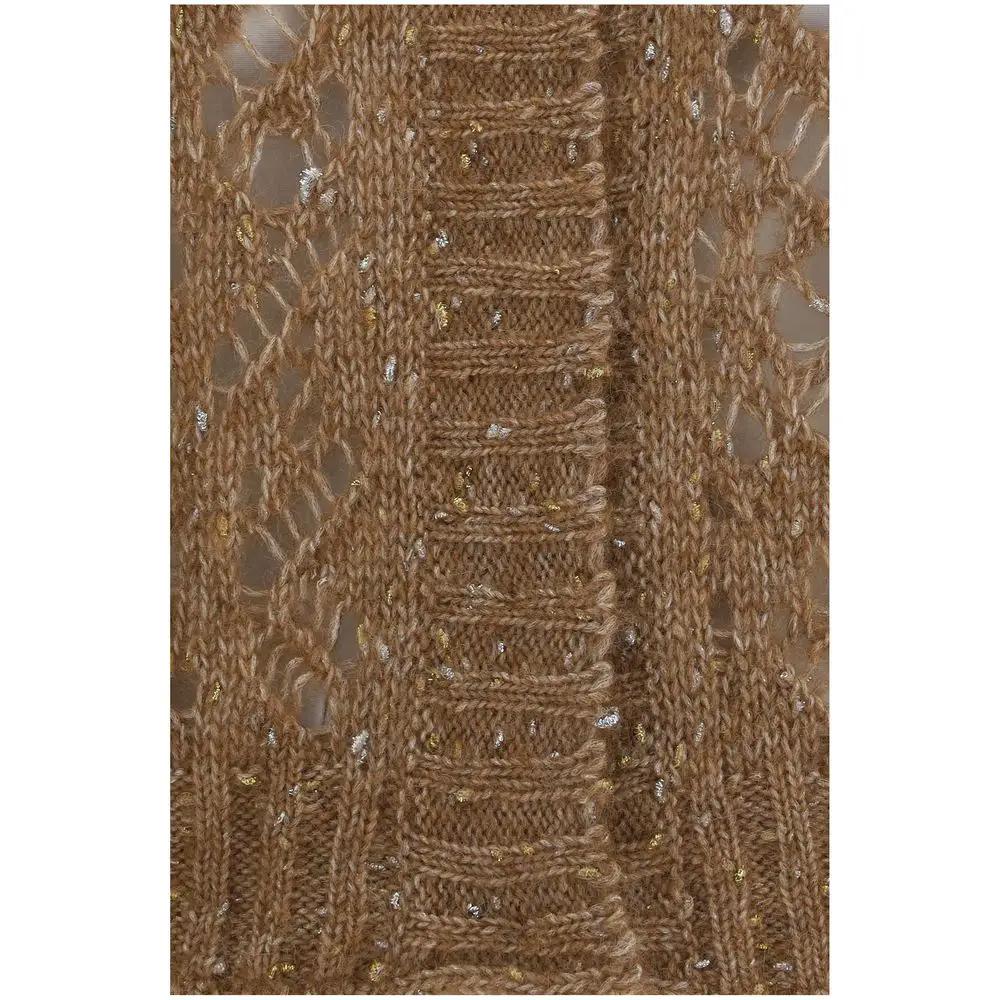 Max Mara Sample Sale | Max Mara Brown Alpaca Vicugna Pacos Cardigan - | Designer outlet