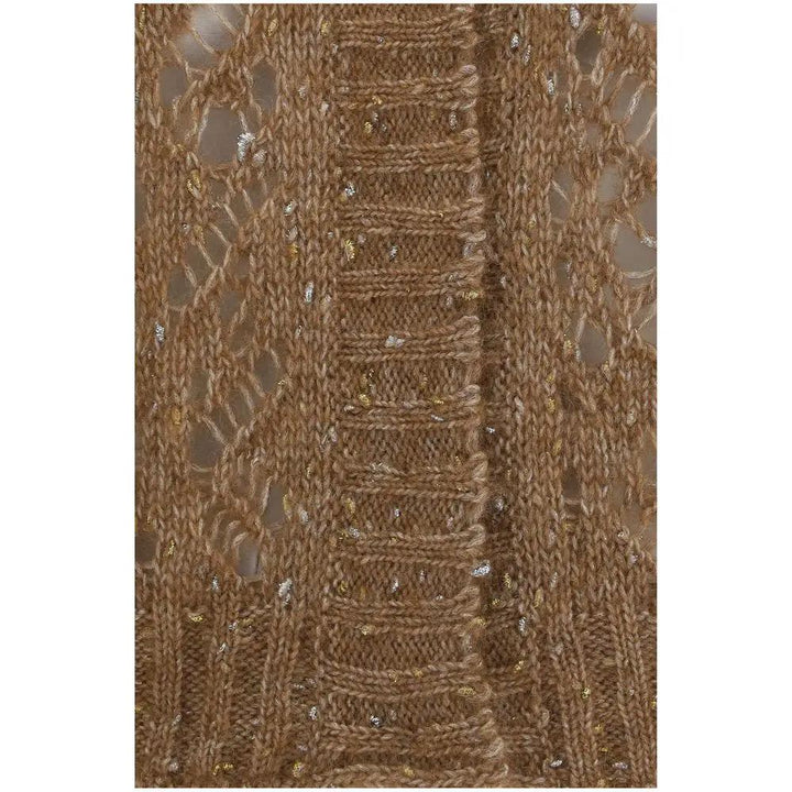 Max Mara Sample Sale | Max Mara Brown Alpaca Vicugna Pacos Cardigan - | Designer outlet