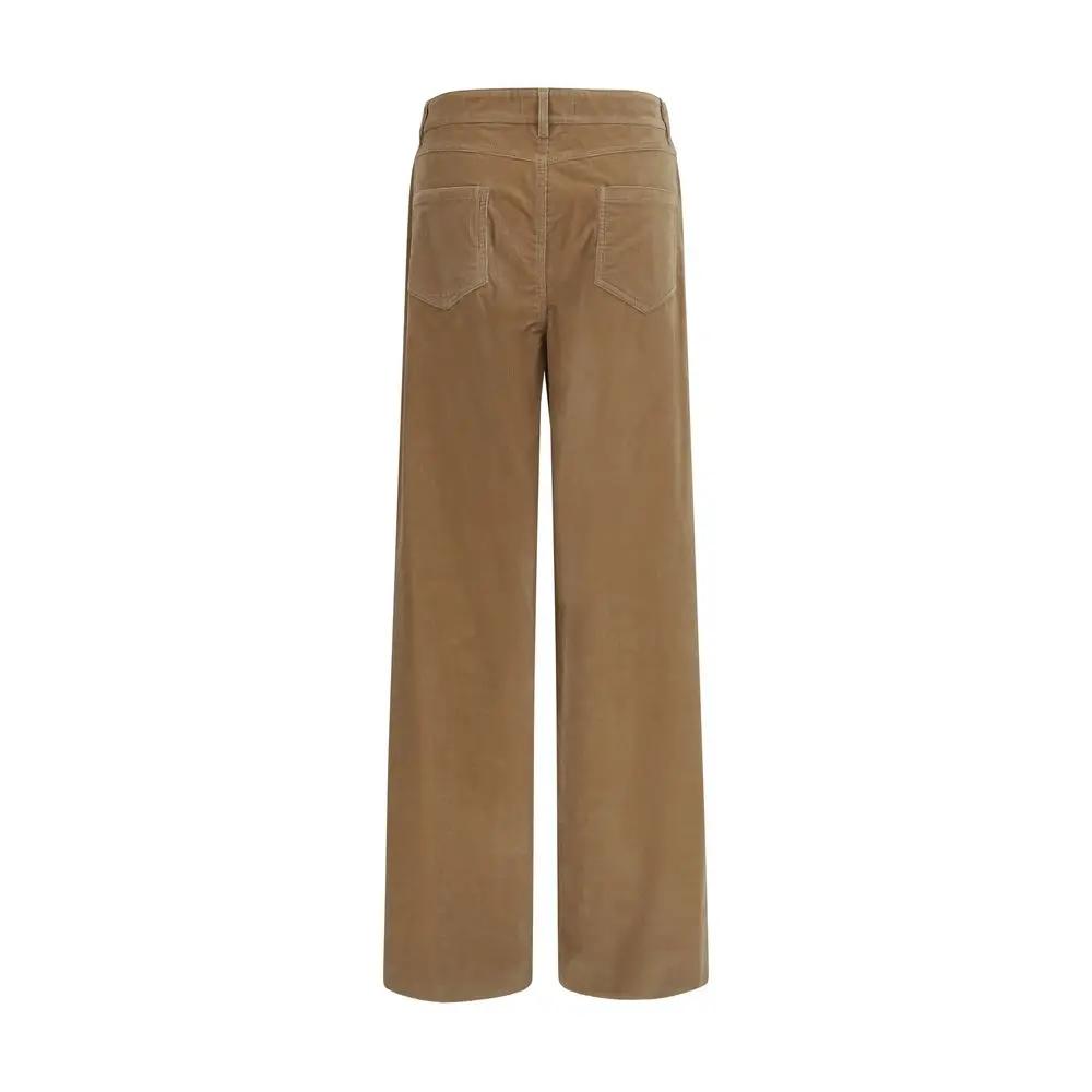 Max Mara Sample Sale | Max Mara Brown Cotton Casual Pants - | Designer outlet