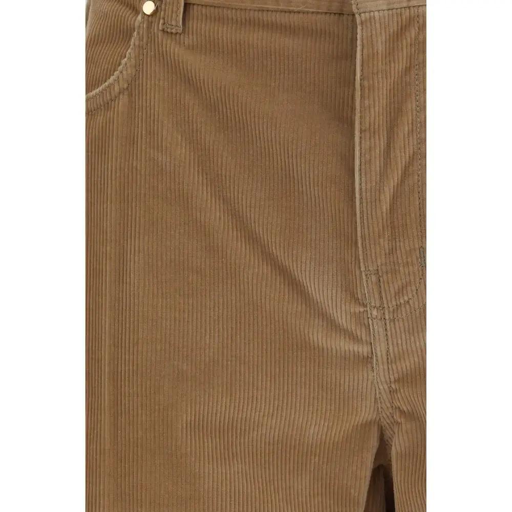 Max Mara Sample Sale | Max Mara Brown Cotton Casual Pants - | Designer outlet