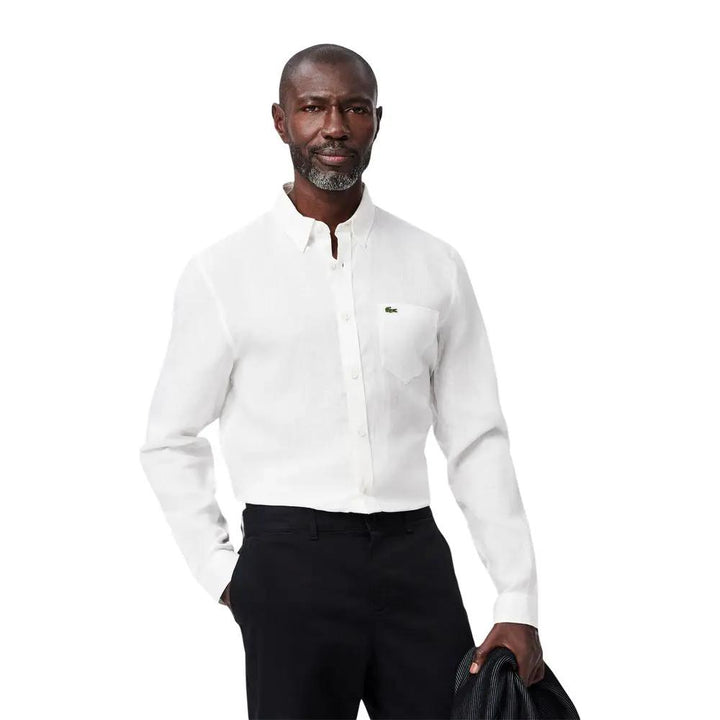 Lacoste Sample Sale | Lacoste White Linen Shirt - | Designer outlet