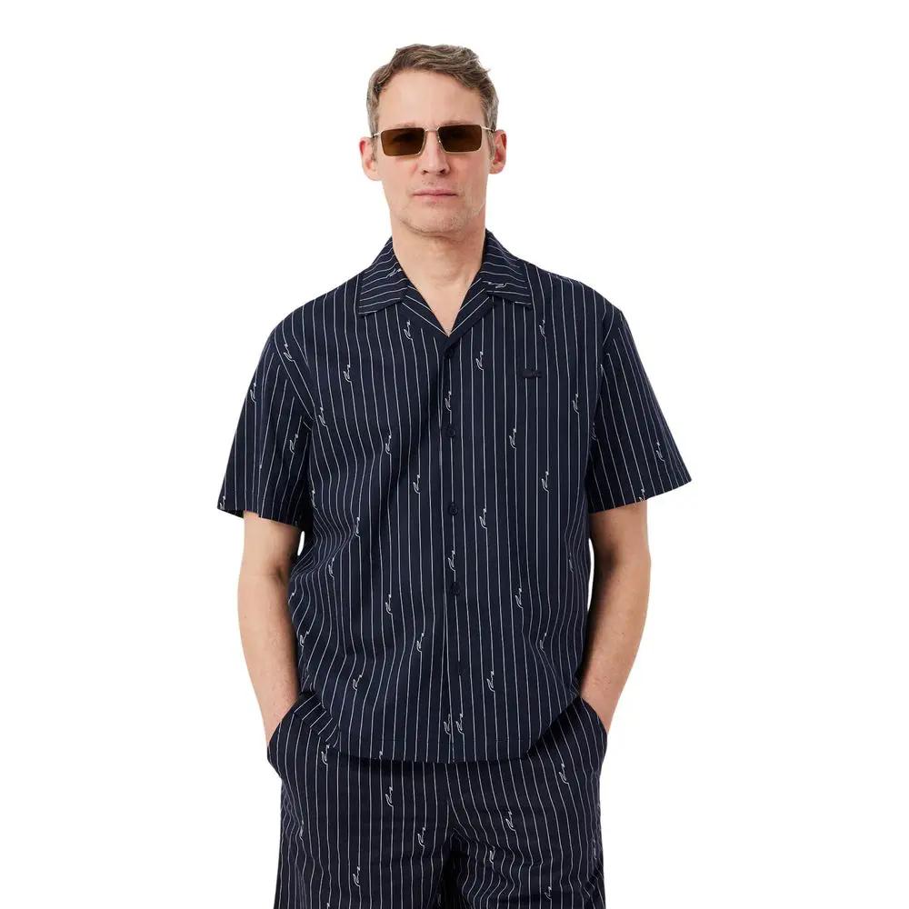 Lacoste Sample Sale | Lacoste Black Cotton Shortsleeve Shirt - | Designer outlet